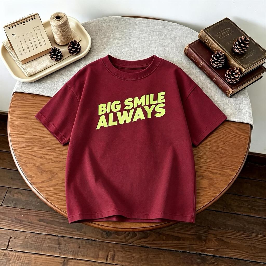Printed Letters Children Tshirts Simple Fashion Baby Girl Boy Casual Tshirt Tops Crewneck Short Sleeve Kids Summer Clothing NEW