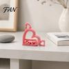 Полая фигурка Сердце Фотодержатель с тиснеными буквами LOVE, 3D-печатный вертикальный слот, Милое украшение для дома и офиса, Держатель для фотографий, Романтическое