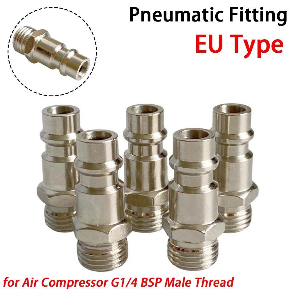 Male Thread European Standard Coupler G1/4 Thread Pneumatic Connector for Air Compressor