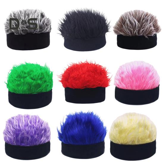 Новинка, козырек из искусственных волос для мужчин, регулируемая шляпа с шипами для парика с острыми короткими волосами, уличная хип-хоп-шляпа для фестивалей, вечеринок