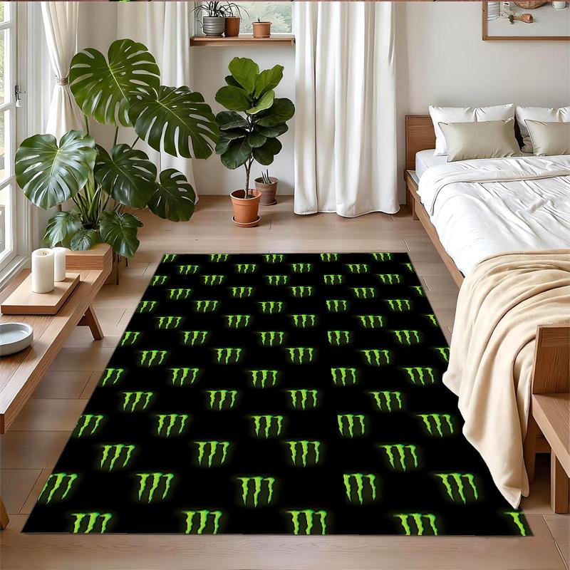 Коврик из кристального бархата с принтом Monster Energy Анти?Носки?Износостойкий ковер для пола для домашнего интерьера