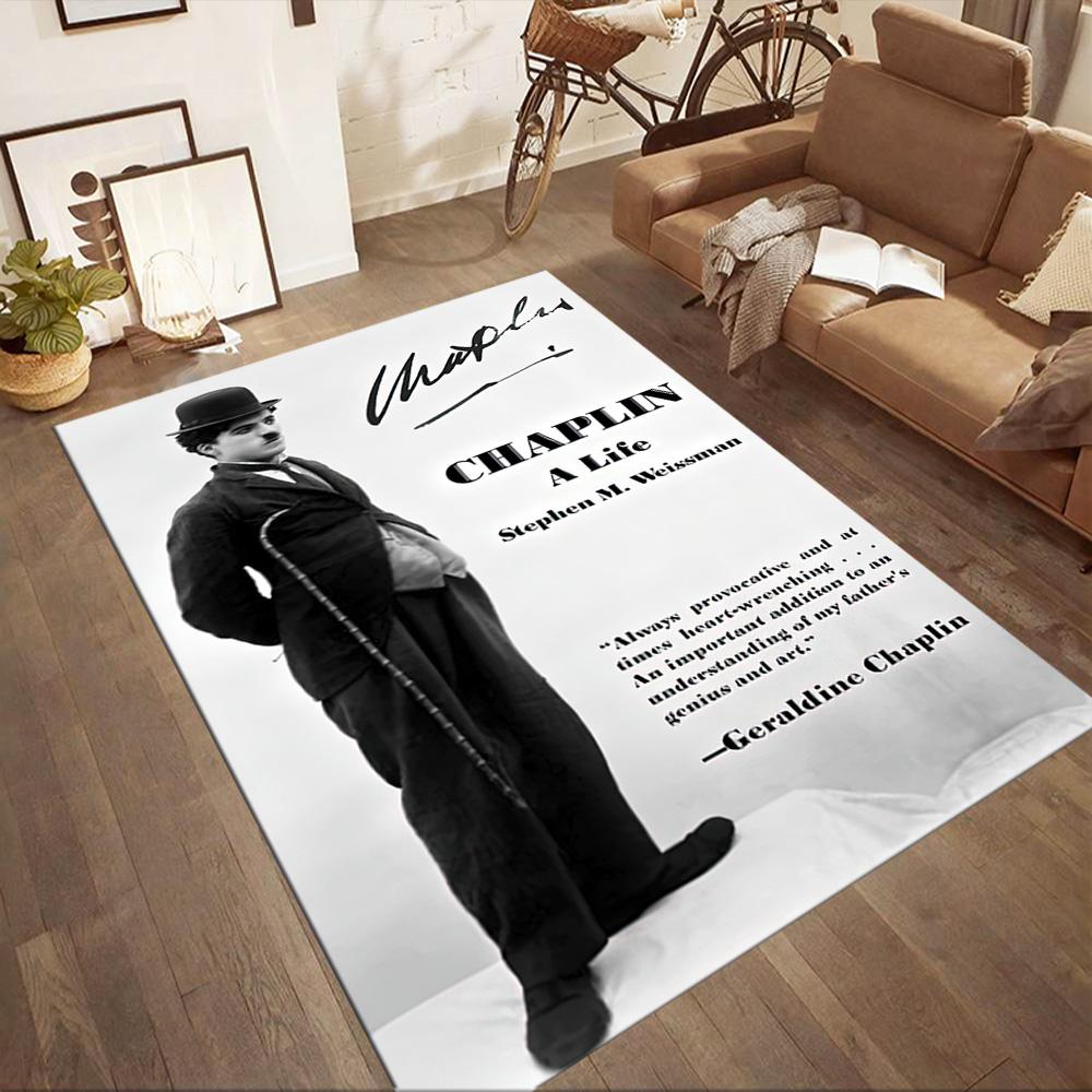 Charlie Chaplin Square rugs are a great choice for living rooms, bedrooms, home décor, and as gifts.