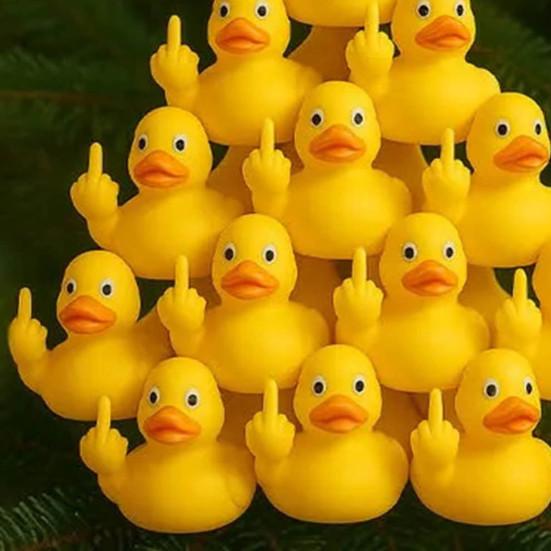 Christmas Ducks Decorations Holiday Party Favors Christmas Ornament 2D Acrylic Hanging Stocking Stuffers Xmas Decor