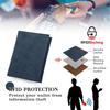 CONTACT'S Genuine Leather Passport Wallet Business Credit Card Holder Anti-lost Travel Purse