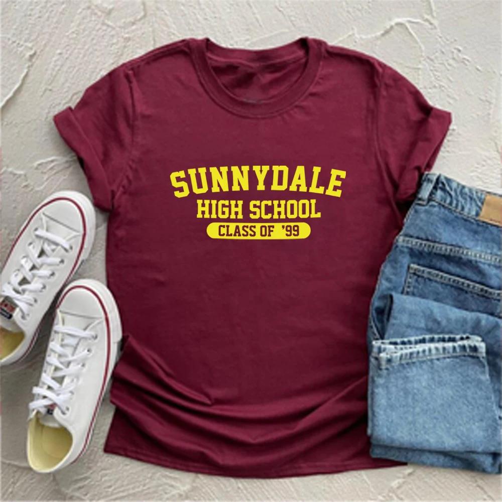 Футболка Sunnydale High School Class of '99 Футболка Buffy - истребительница вампиров Футболка Sunnydale Унисекс Топы с коротким рукавом