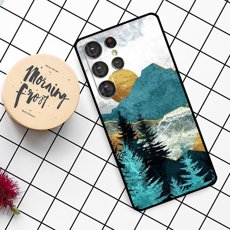 Золотой Пейзаж Чехол Для Samsung Galaxy S24 FE S21 S22 S23 S25 Ultra S9 S10 Plus S20 FE S25 FE Чехол для Телефона