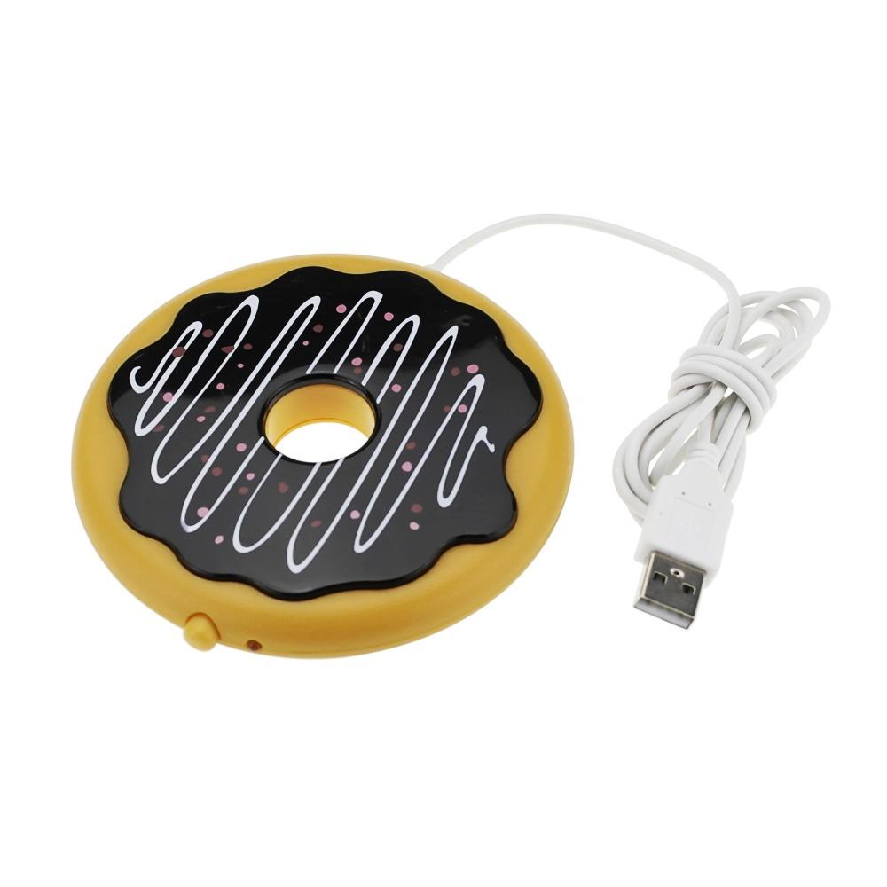 Милый USB Изолированный Термостатический Коврик Изысканный Сладкий Пончик Теплый Коврик для Чашки Подставка для Чайной Чашки Настольный