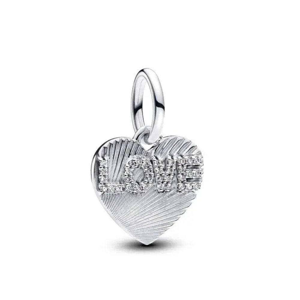 Медь День Святого Валентина Роза Сердца Шарм Бусина Подходит Оригинальный Браслет Для Женщин DIY Изготовление Модной Бижутерии