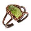 Peridot Handmade Gemstone Ring, Copper Electroformed Ring Antique Jewelry, Adjustable Ring Engagement Gift