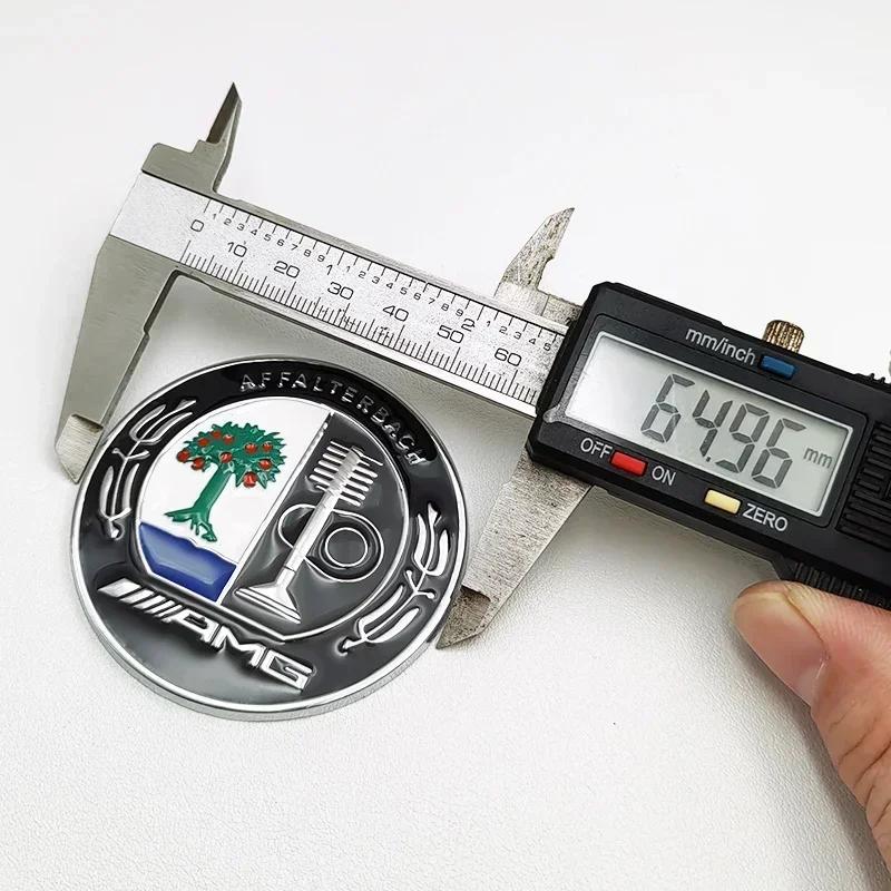 Автомобильная наклейка для Benz 6,5 см Логотип Яблоня Металлическая эмблема AMG Задняя стойка C Боковой значок для Mercedes Benz A C E GLA GLC GLE Sti