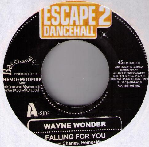 7inch Record WAYNE WONDER - Falling For You NONE Bacchanal 45 Re 2006 Jamaica Reggae, Ska & Dub Used