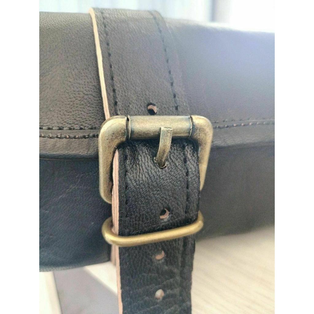 Сумка Инструмент Мотоцикл Кожа Скрутка Козья Кожа Ремешок Пряжка Застежка Седельная Сумка Натуральная