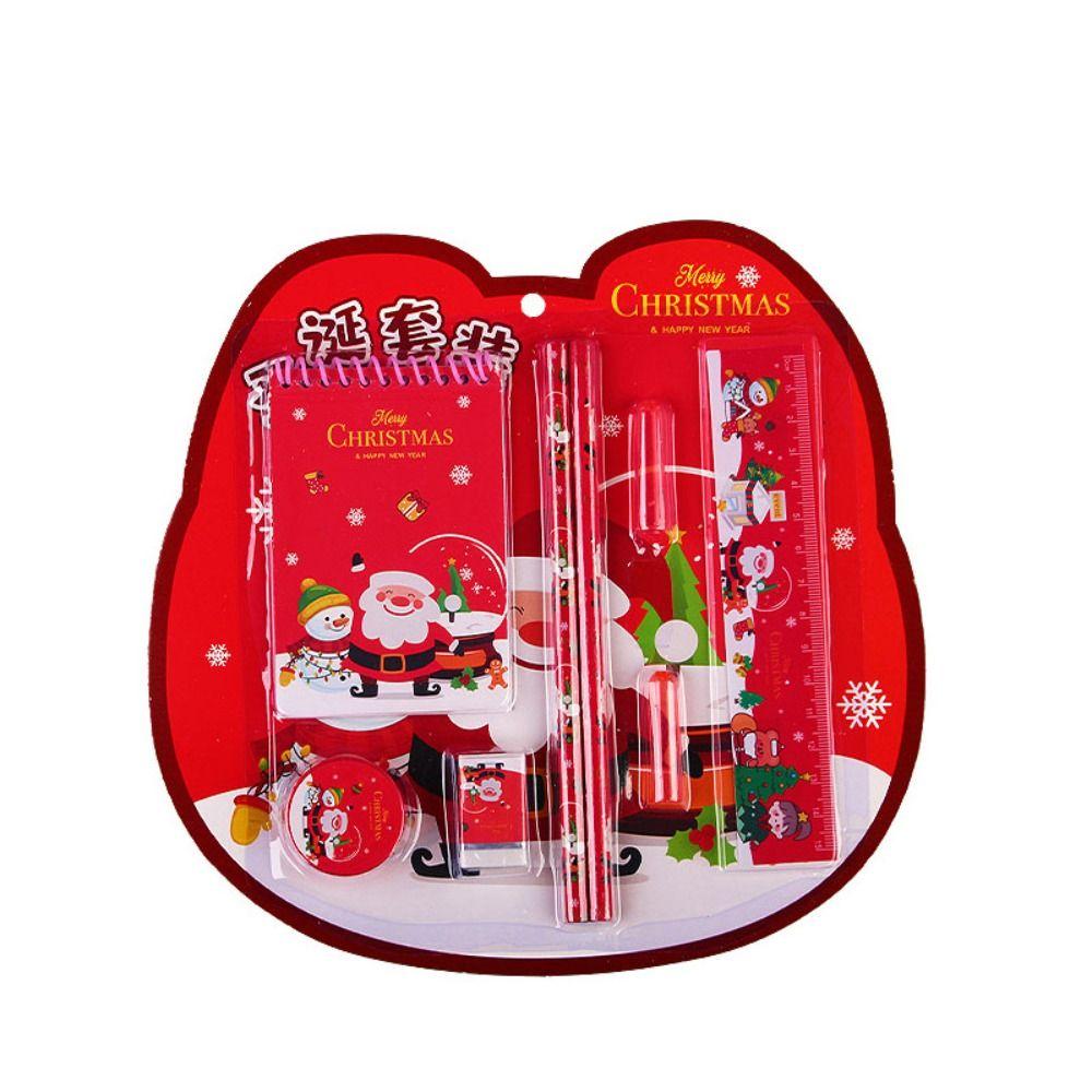 Линейка Рождественский набор канцелярских принадлежностей Блокноты для заметок Рождественские канцелярские подарки Школьный подарок