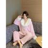 Fleece Lined Thickened Coral Velvet Pajamas for Women Autumn and Winter New High-end Home Wear