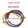 3 шт. шланг для заправки хладагента 500-25000 фунтов на кв. дюйм 1/4" резьба подходит для R12 R22 R134A автомобильный кондиционер HVAC заправочный коллектор манометр