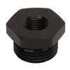 Hex Nut with O Ring 8AN 1 8in NPT Internal Thread Black Aluminum Hex Head Nut for Vehicle