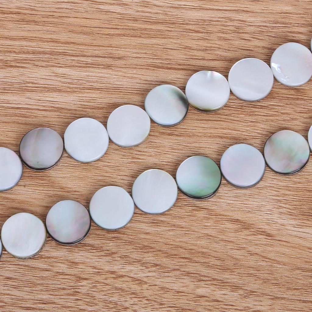 39 см, размер на выбор, натуральный черный перламутр, диски, бусины для изготовления ювелирных изделий, браслет, ожерелье, серьги