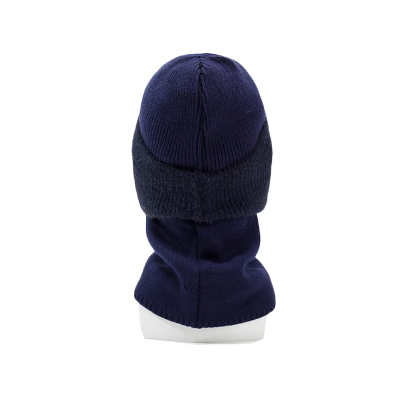 Two-Piece Hat Scarf Set Autumn Winter Windproof Warm Neck Knitted Cap for Men Outdoor Riding Windproof Ear Protection Neck Wool Cap with Scarf
