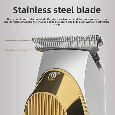 Аккумуляторная машинка для стрижки волос с цифровым дисплеем - мужская электробритва и триммер