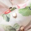 2025 Spring/Summer Women's V-Neck Floral Silk Satin Dress with Belt