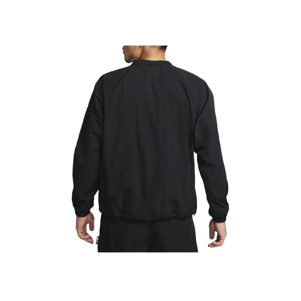 Nike Мужская тканая куртка Nike Swoosh Черно-белая DX0661-010