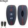 Silicone Car Key Case Shell for Ford Kuga Focus Mk3 Mk4 Mondeo Fiesta Titanium Ecosport Transit MK8 Key Cover Remote Accessories