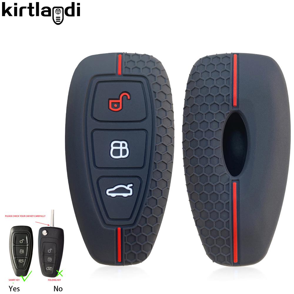 Силиконовый чехол для автомобильного ключа для Ford Kuga Focus Mk3 Mk4 Mondeo Fiesta Titanium Ecosport Transit MK8 чехол для ключа пульта дистанционного управления Аксессуары