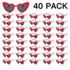 40pcs Fun and Stylish Large Frame Heart-Shaped Glasses - Perfect for Weddings, Balls, and Couples Parties,
