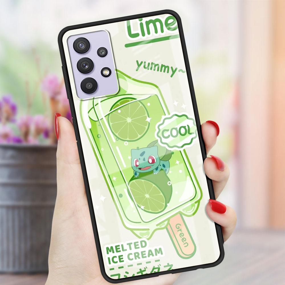 Стеклянный чехол для Samsung Galaxy A52 A71 A50 A51 A70 A21s A31 A72 A10 A12 A30 A22 5G, чехол для телефона Pkemon