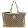 Abbey Tote Bag 141472 Brown GG Canvas Women Used