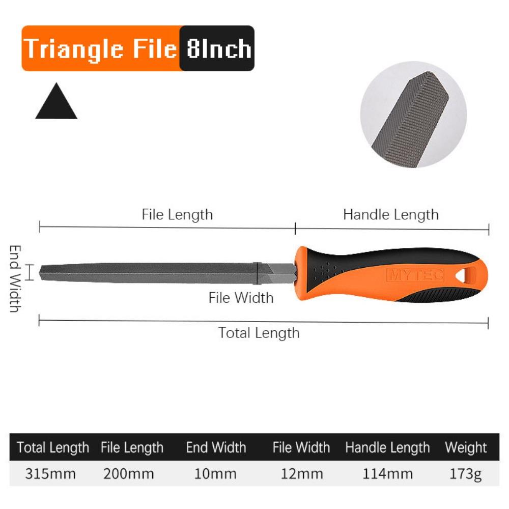 Flat/Semicircle/Circle/Triangle/Square Saw File 6/8 Inch Wood Sharpener High-quality Steel Files