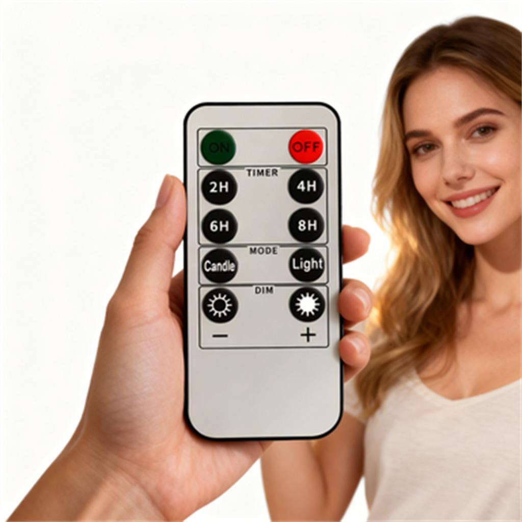 Светодиодная имитация электронной свечи с пультом дистанционного управления