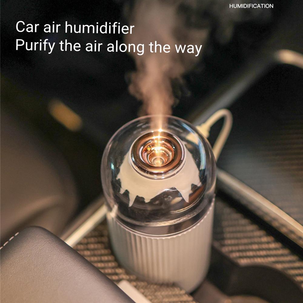 Беспроводной увлажнитель воздуха 300 мл, мини-портативный туманообразователь, перезаряжаемый через USB ультразвуковой диффузор аромата прохладной воды со светодиодной подсветкой