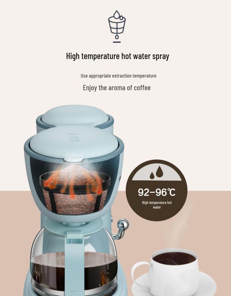 Dual-Use Automatic American Drip Coffee & Tea Maker for Home and Office
