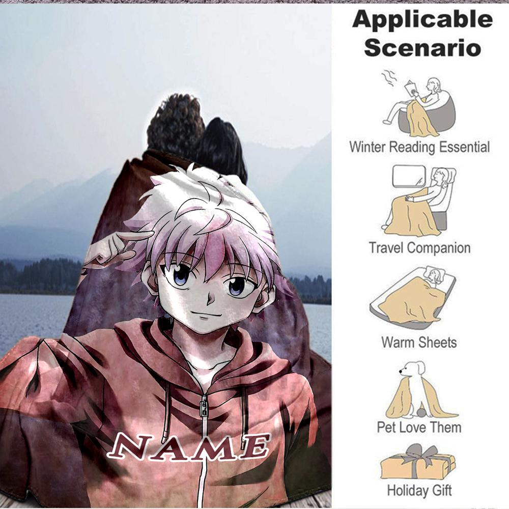 Custom 1pc Anime Character Store Blanket, Soft And Comfortable Blanket, Casual Warm, Camping Travel Blanket, Birthday Gift Q912132