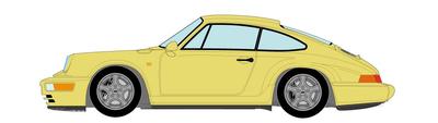 VISION Porsche 911 Carrera RS 1992 Лимонно-желтый Готовый продукт 1/43 (964)