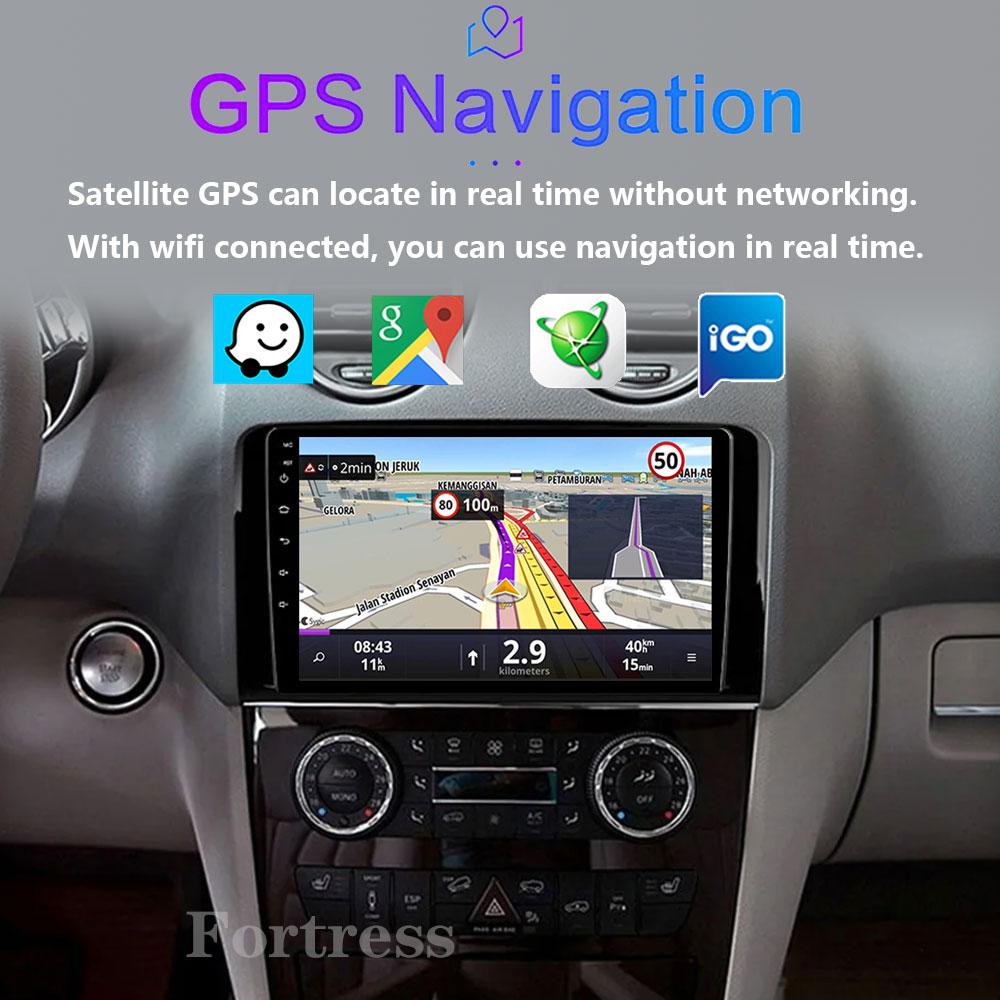 Android 14Автомобильный Радио Стерео Мультимедийный Плеер GPS Для Mercedes Benz M-Class W164 GL-Class X164 ML GL RDS Carplay 2 Din Головное Устройство