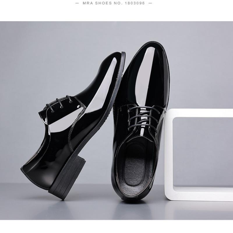 Весенне-осенние мужские формальные туфли большого размера, свадебные туфли, деловые туфли из глянцевой кожи.