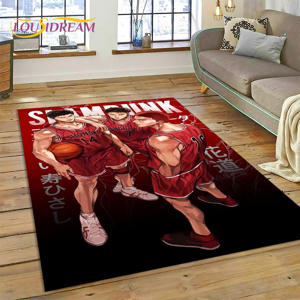 Мультфильм Slam Dunk Баскетбол Аниме Ковер ковер для гостиной Спальня Домашний декор, напольный коврик Нескользящее украшение для дивана Коврик