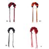 Goth Flower Crowns For Women Gothic Skull Headband Halloween Headband Goth Tassel Headband Day Of the Dead Headband