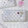 Polka Dot Pencil Box Storage Container Ins Cute PP Twill Organizer For Desk School Kawaii Stationery Supplies