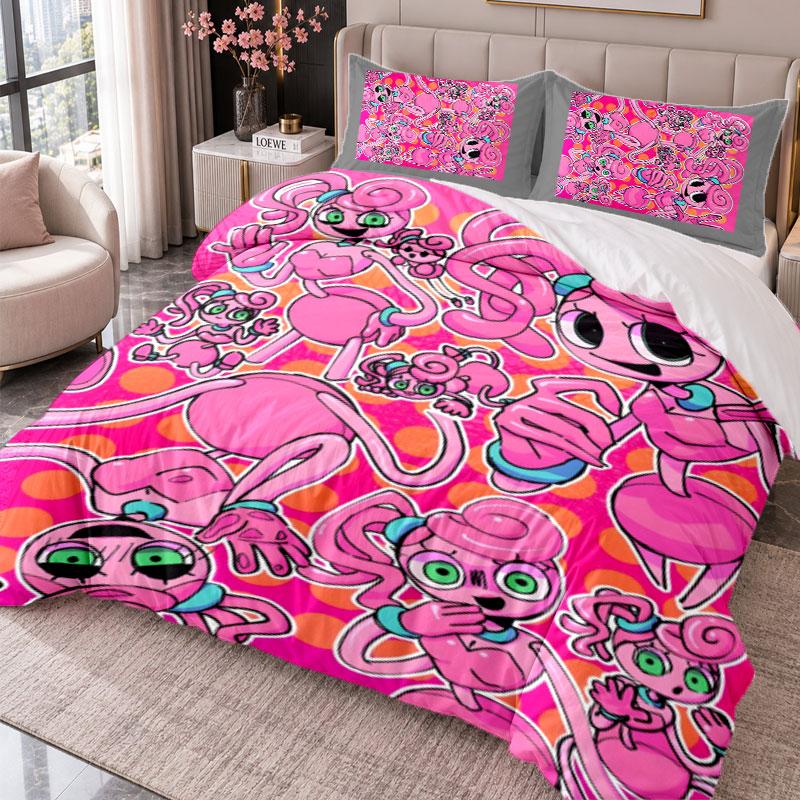 Mommy Long Legs 3Pcs Bedding Set Duvet Cover With Two Pillowcases For Bedroom Home Decoration