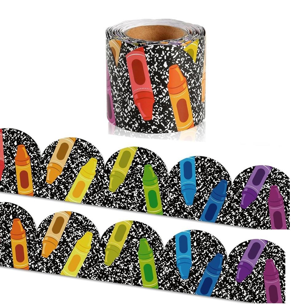 10m/roll Decorative Sticker Roll Self Adhesive Chalkboard Border Trim Craft Display
