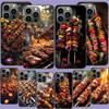 Чехол для телефона с рисунком барбекю и жареного мяса BBQ для Iphone 17 Air 15 Pro 14 Plus 16 Pro Max 12 13 Mini 11 16E X XS Крышка Милые Fundas