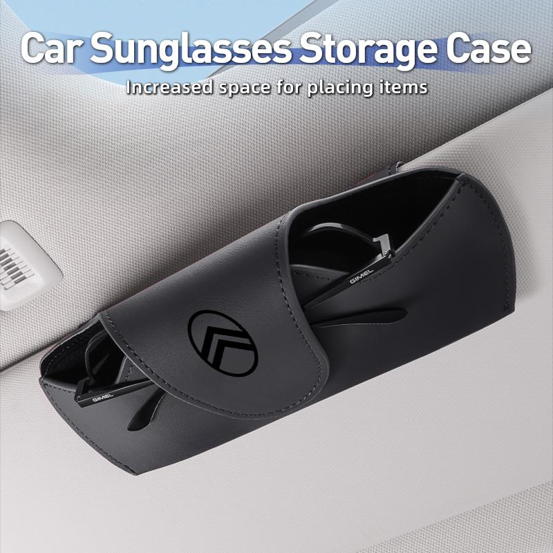 Leather Car Glasses Box Sunglasses Storage Holder For Citroen C4 C3 C1 C2 Berlingo Celysee Cactus Picasso Aircross Saxo Grand