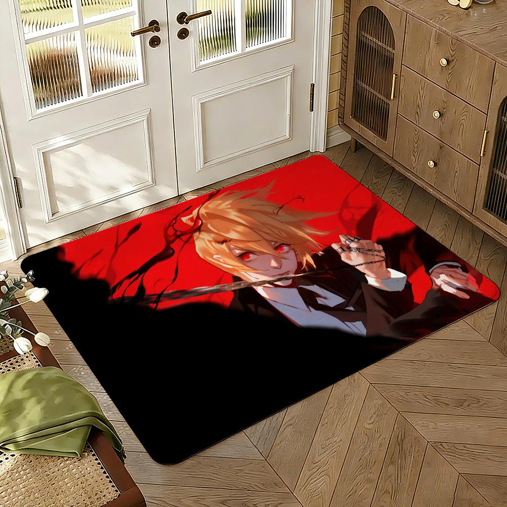 Kurapika Floor Mat Soft Thickened Absorbent Non-Slip Bedroom Living Room Door Mat Home Decor Flannel Rugs