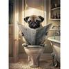 Алмазная живопись Собака Кот Туалет Мультяшная Алмазная мозаика Полная Круглая Выкладка Вышивка Животное Украшение Гостиная