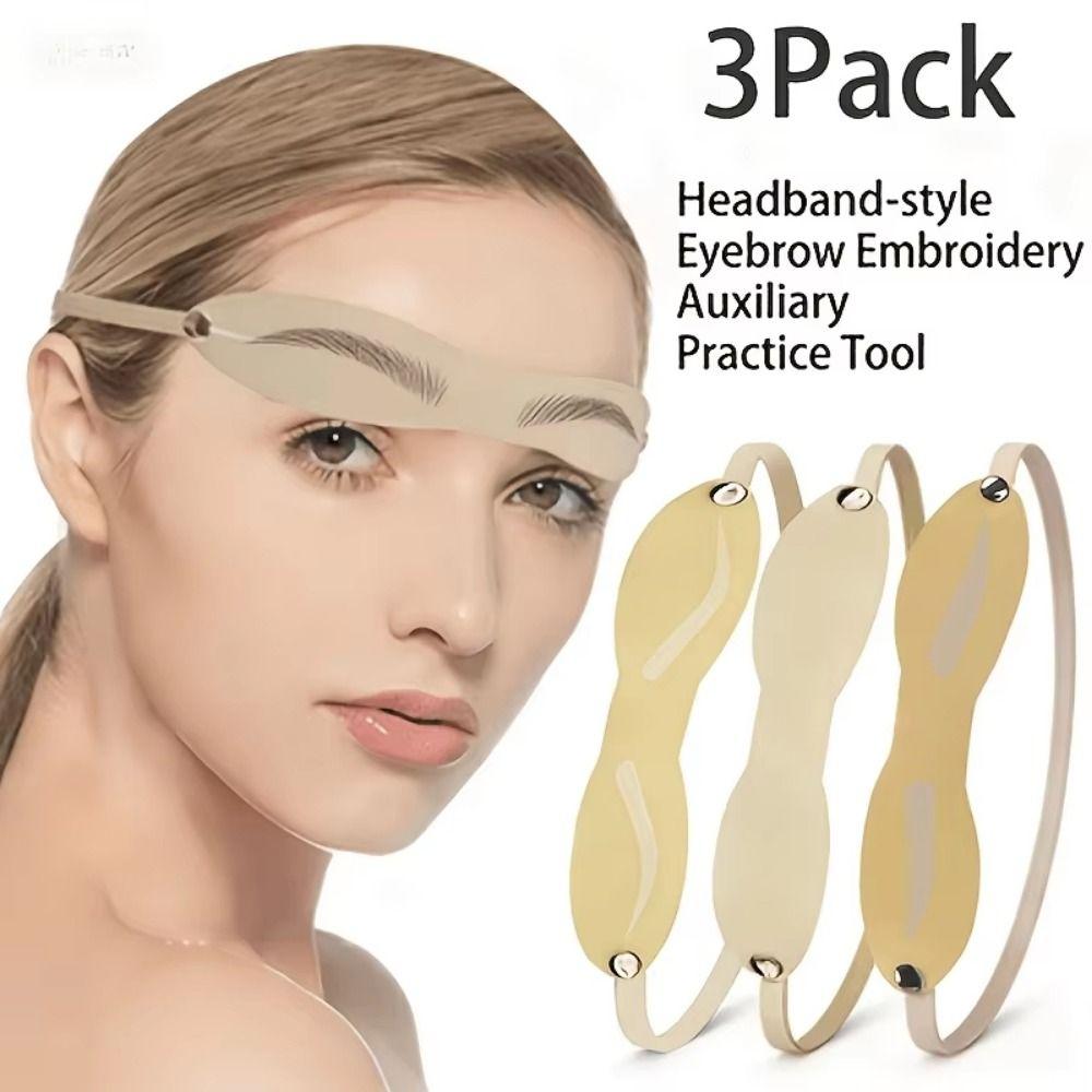 3Pcs Wearable Eyebrow Tattoo Practice Tool Reusable Fake Skin for Tattoo For Beginner