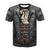 Summer Men's T-shirt 3D Cartoon Print Tees Loose Round Neck Short Sleeve Tops Men Clothing