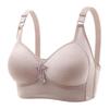Breast-Lifting No-Wire Jacquard Bra for Middle-Aged & Elderly - Thin Mold Cup, Adjustable & Reducing.